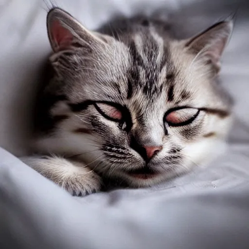 Image similar to sleeping cute cat