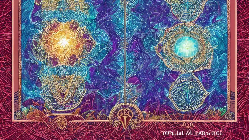 Image similar to crystalized fractal tarot card