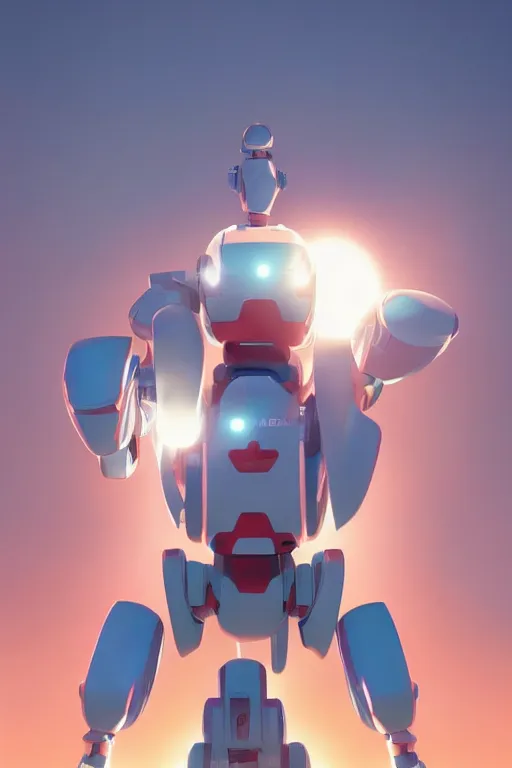 Image similar to metabots medabots medarotto medarot robot minimalist comics, behance hd by jesper ejsing, by rhads, makoto shinkai and lois van baarle, ilya kuvshinov, rossdraws global illumination ray tracing hdr radiating a glowing aura