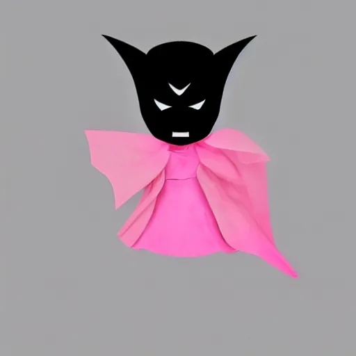 Image similar to photograph of batman wearing a pink dress