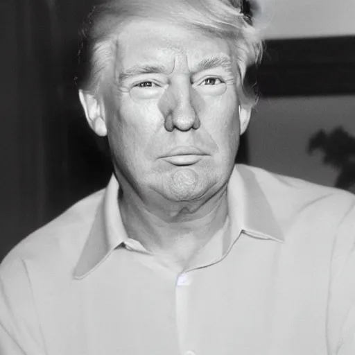 Prompt: 3 5 mm photograph of donald trump without his wig on