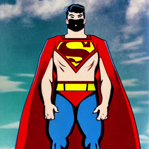 Prompt: soviet superman with an eyepatch