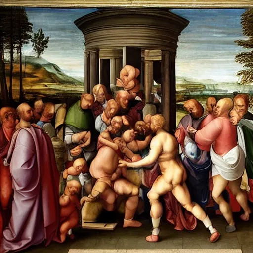 Prompt: a Renaissance painting of a surgery