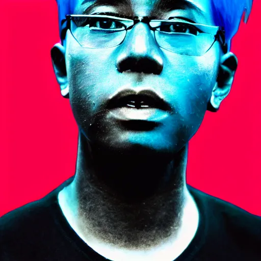 Image similar to a portrait of rimuru tempest, a beautiful young face, ultra realistic, fully clothed, intricate details, highly detailed, 8 k, photorealistic, octane render, in the style of andy warhol