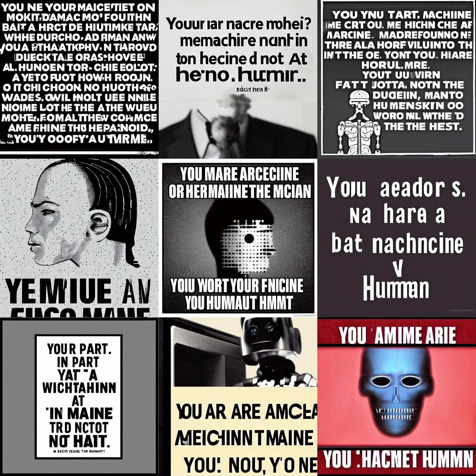 Prompt: you are part of a machine, you are not a human being