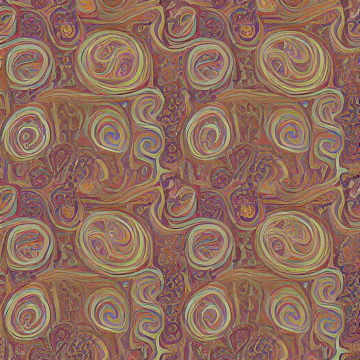 Prompt: 3d embossed bumpy textured maze fractal organic swirling muted colors, and just slightly a little bit paisley