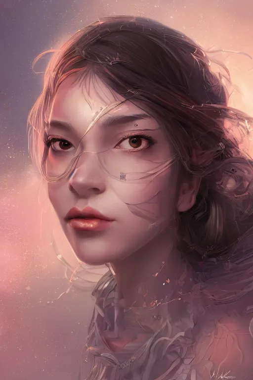 Image similar to clear portrait of a curious attractive women, background hyper detailed, character concept, full body, dynamic pose, glowing lights intricate, elegant, highly detailed, digital painting, artstation, concept art, sharp focus, illustration, by yoshii chie and wilk emilia and van baarle lois