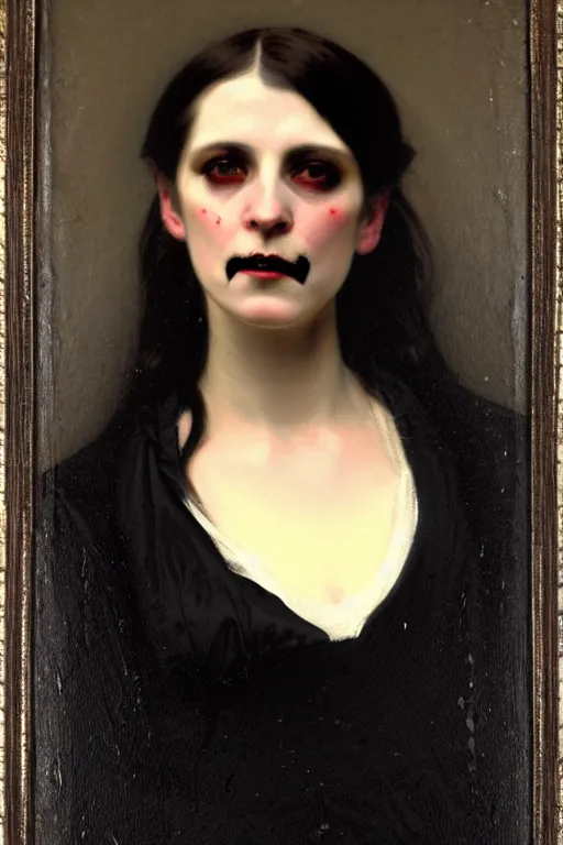 Image similar to ( ( ( ( ( ( ( ( ( ( ( victorian genre painting vampire portrait ) ) ) ) ) ) ) ) ) ) ) painted by solomon joseph solomon and richard schmid and jeremy lipking!!!!!!!!!!!!!!!!!!!!!!!!!!!!