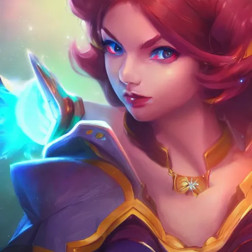 Image similar to Trending on ArtStation, League of Legends, Star Guardians, Portrait