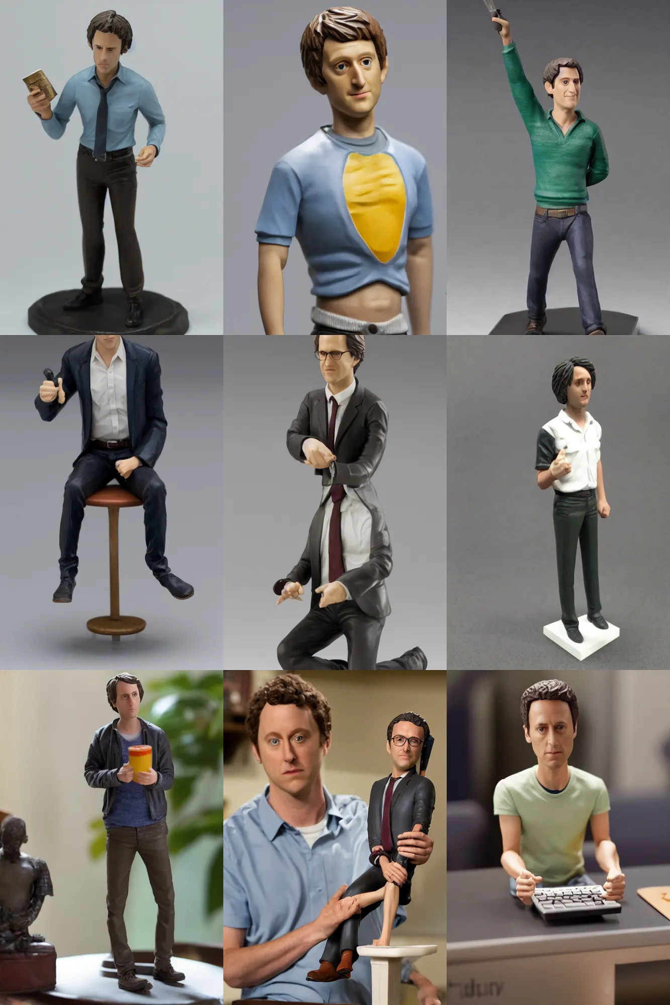 Prompt: Figurine of a character from 'Silicon Valley'