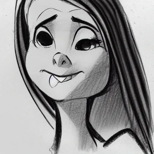 Image similar to milt kahl sketch of ashley olson