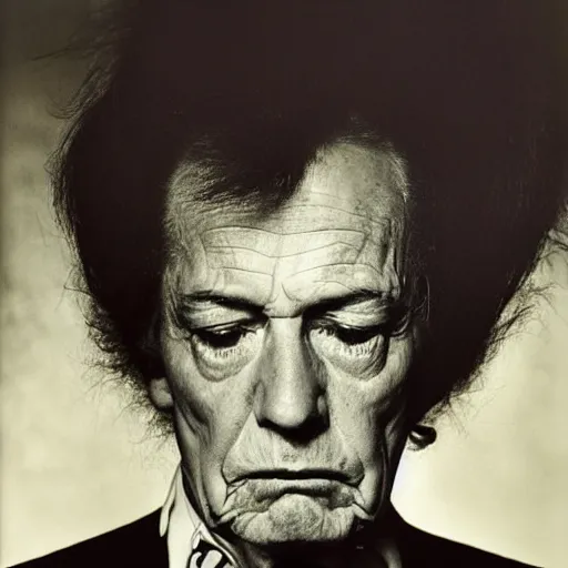 Image similar to 8k portrait photograph of Carter Manson by Arnold Newman. Dramatic.