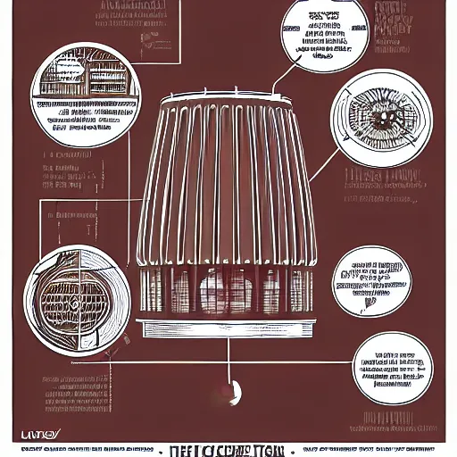 Image similar to illustration of the core of a nuclear reactor, by laurie greasley and james stokoe