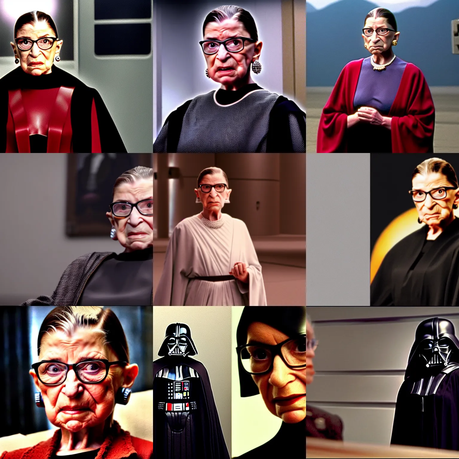 Prompt: ruth vader ginsburg, movie still, directed by george lucas