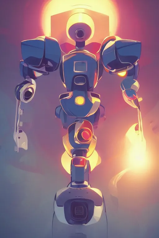 Image similar to metabots medabots medarotto medarot robot minimalist comics, behance hd by jesper ejsing, by rhads, makoto shinkai and lois van baarle, ilya kuvshinov, rossdraws global illumination ray tracing hdr radiating a glowing aura