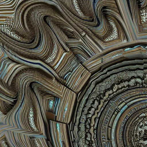 Image similar to close - up of intricate marble fractal mandelbulb rendered in octane