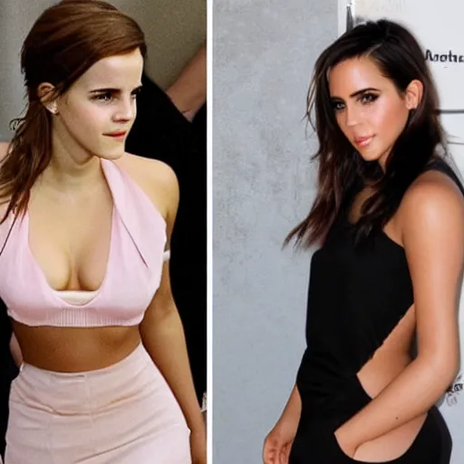 Image similar to emma watson mixed with kim kardashian