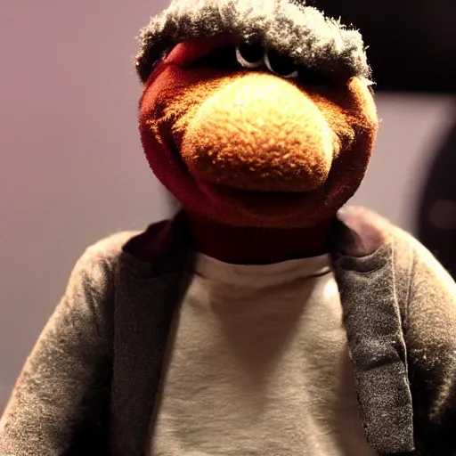 Prompt: Kanye West as a muppet, ultra realism