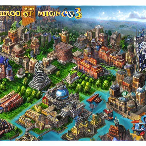 Image similar to Heroes of Might and Magic 3 conflux city scene, ultra detailed game art