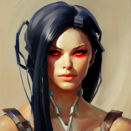 Image similar to greg manchess portrait painting of arwen as overwatch character, medium shot, asymmetrical, profile picture, organic painting, sunny day, matte painting, bold shapes, hard edges, street art, trending on artstation, by huang guangjian and gil elvgren and sachin teng