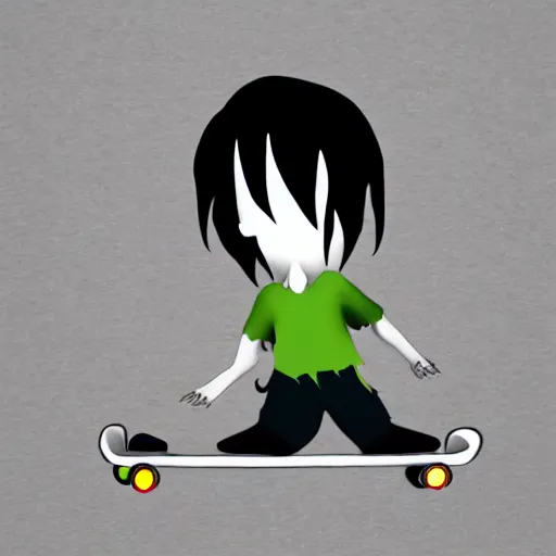 Image similar to cute emo goblin skaterboy, deviantart