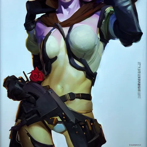 Image similar to greg manchess portrait painting of partially armored marie d'arcanto alias rogue as overwatch character, medium shot, asymmetrical, profile picture, organic painting, sunny day, matte painting, bold shapes, hard edges, street art, trending on artstation, by huang guangjian and gil elvgren and sachin teng