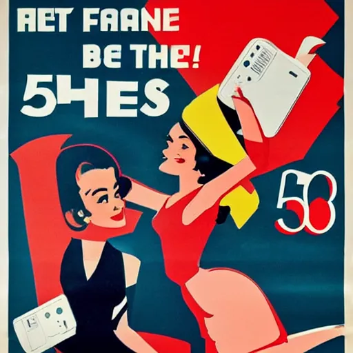 50s poster about iphones | Stable Diffusion | OpenArt