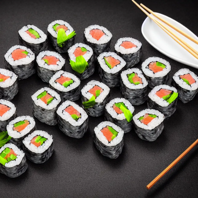 Image similar to photorealistic image of wagyu beef sushi, award winning michelin star food photography, 8 k