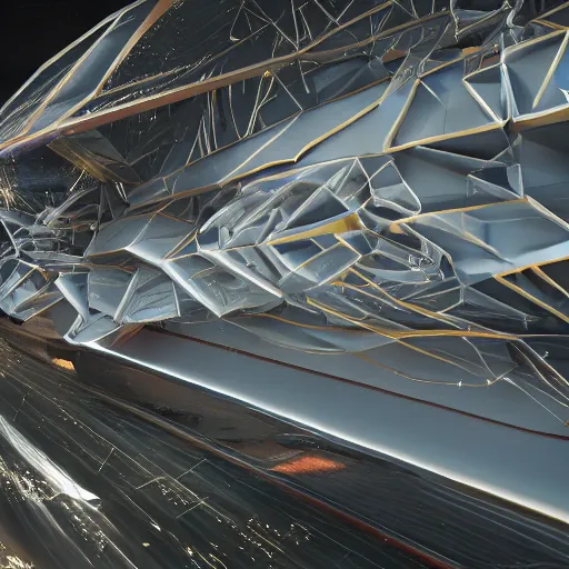 Image similar to sci-fi speed x y u shape wall structure on the coronation of napoleon painting and digital billboard in the middle, unreal engine 5, keyshot, octane, artstation trending, ultra high detail, ultra realistic, cinematic, 8k, 16k, in style of zaha hadid, in style of photogrammetry point cloud, in plastic,dark, tilt shift,