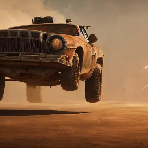 Image similar to mad max, 8 k uhd, unreal engine, octane render in the artstyle of finnian macmanus, john park and greg rutkowski