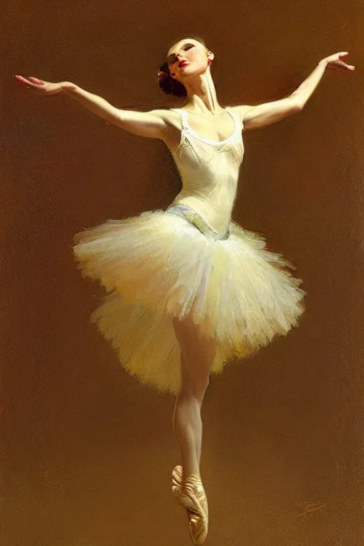 Image similar to ballet dancer, painting by gaston bussiere, craig mullins, j. c. leyendecker