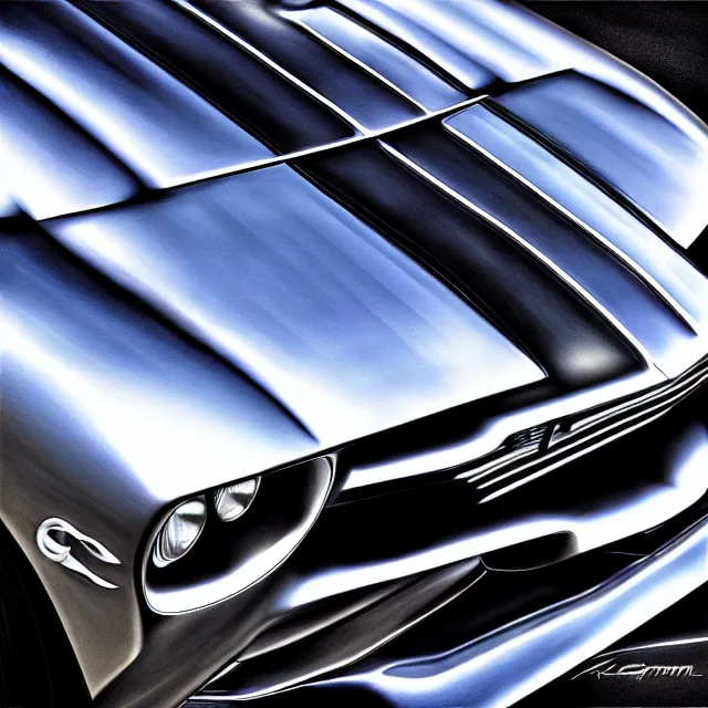 Prompt: muscle car, chrome, highly detailed, 4 k, hdr, smooth, sharp focus, high resolution, award - winning photo, artgerm, photorealistic