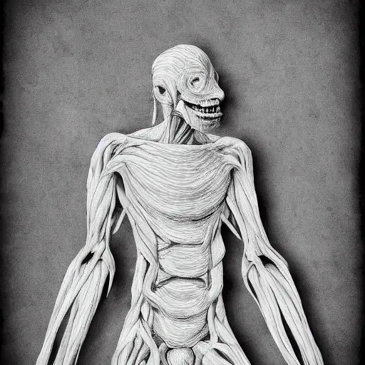 Image similar to monster made entirely out of human legs inspired by scp