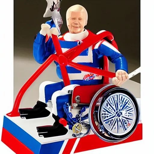 Image similar to evel knievel broken leg play set, wheelchair, crutches, by mattel, for kids, j. c. penny wish book 1 9 8 2