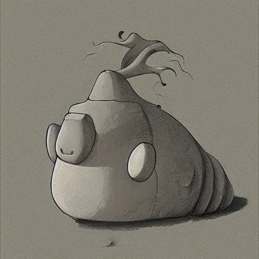 Image similar to slug man pokemon by shaun tan, style of john kenn mortensen, shin megami