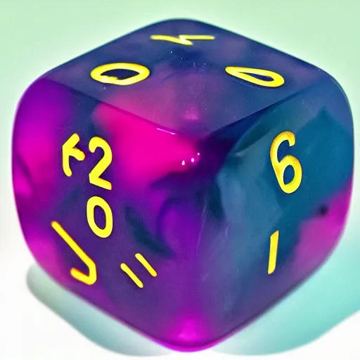 Image similar to d 2 0 dice with nebula inside, realistic photography, high detailed