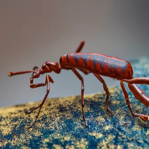 Image similar to giraffe weevil, madagascar, insect, macro photography, high quality, 8 k