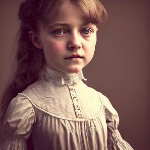 Image similar to photo of cute young victorian girl, ultra realistic, intricate details, highly detailed, photorealistic, octane render, 8 k,