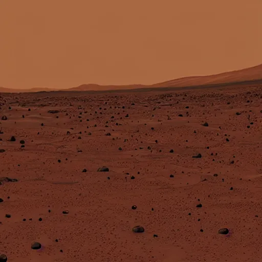 Prompt: a midnight stroll on Mars.