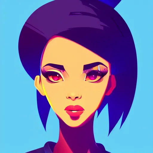 Image similar to 2 d character design, female rapper, vector art, digital art, portrait, 4 k, 8 k, sharp focus, smooth, illustration, concept art, music artist