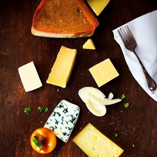 Prompt: high resolution photo of so much cheese, michelin star, very tasty, food photography, instagram, trending