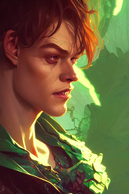 Prompt: a portrait of green goblin, fantasy, sharp focus, intricate, elegant, digital painting, artstation, matte, highly detailed, concept art, illustration, ambient lighting, art by ilya kuvshinov, artgerm, alphonse mucha, and greg rutkowski