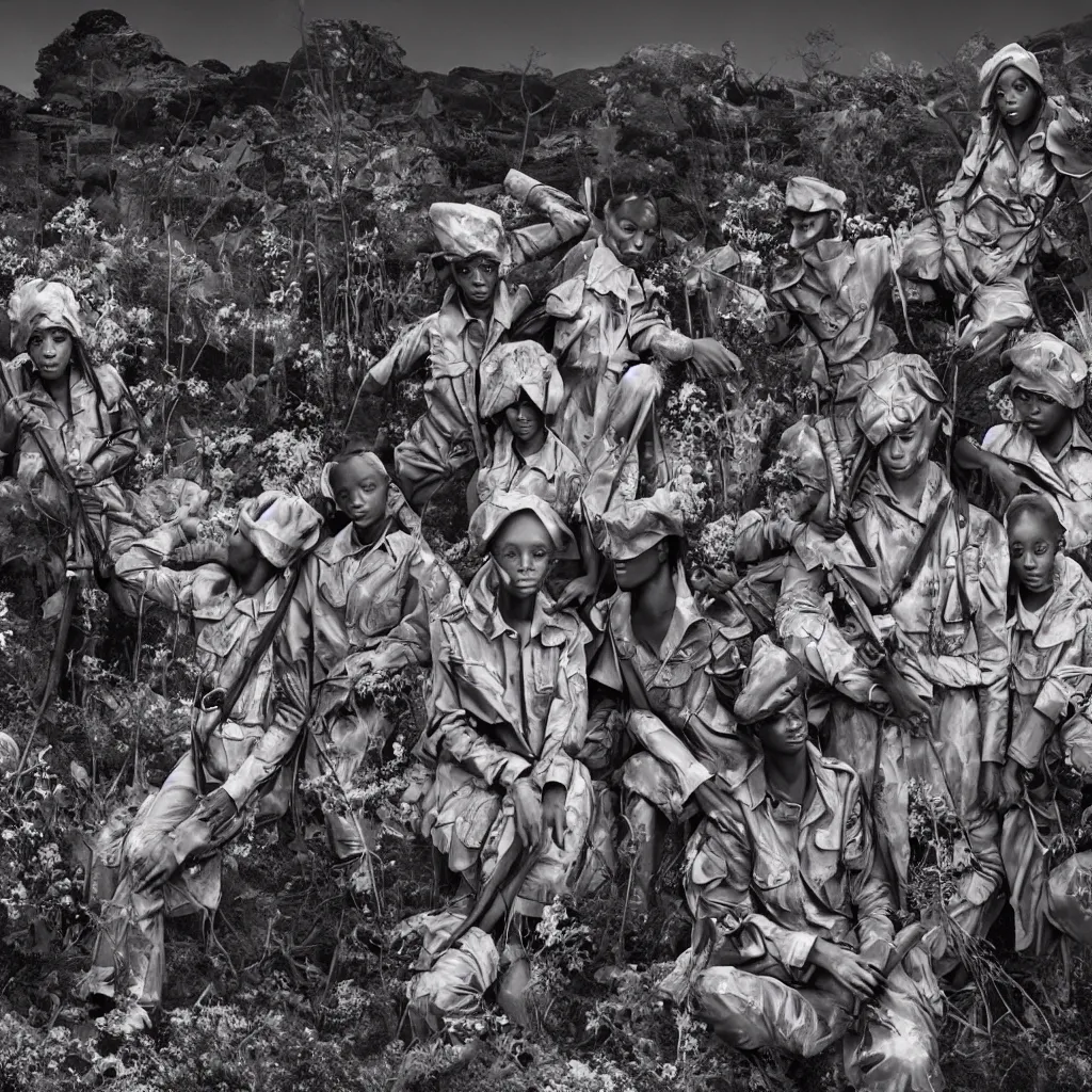 Image similar to advertising campaign by richard mosse