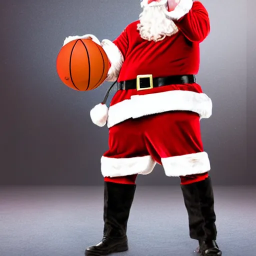 Image similar to Santa playing basketball