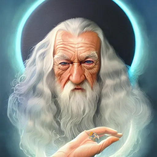 Image similar to BeePunk gandalf portrait Pixar style, by Tristan Eaton Stanley Artgerm and Tom Bagshaw