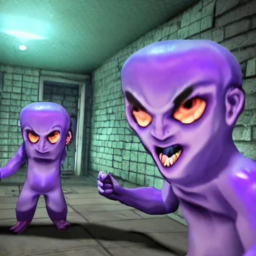 Image similar to Ao Oni remastered, 3d video game screenshot, trailer