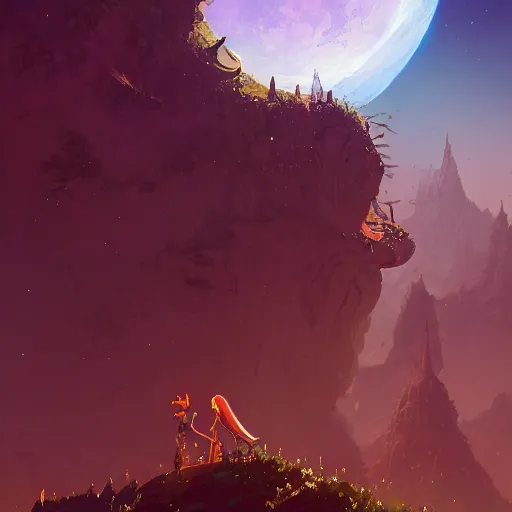 Prompt: two lovers getting eloping on the moon, fantasy, intricate, elegant, highly detailed, digital painting artstation, blender, unreal engine 5, octane render, smooth, sharp focus, illustration, by Anton Fadeev and Philipp A. Urlich and Pengzhen Zhang and Andreas Rocha