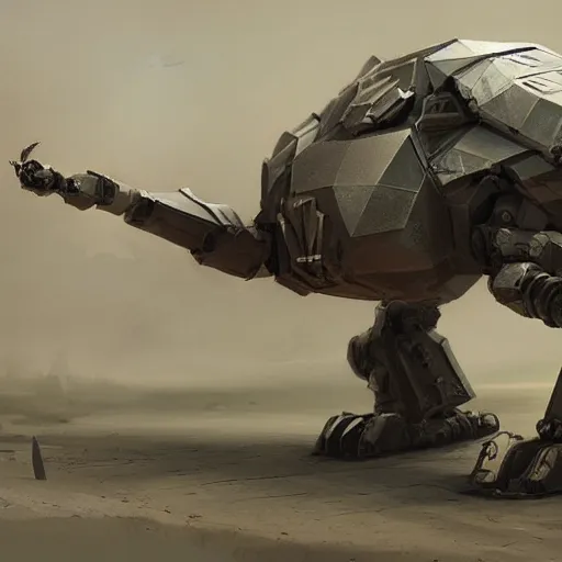 Prompt: armored robotic panther, matte painting concept art by jama jurabaev and by vitaly bulgarov