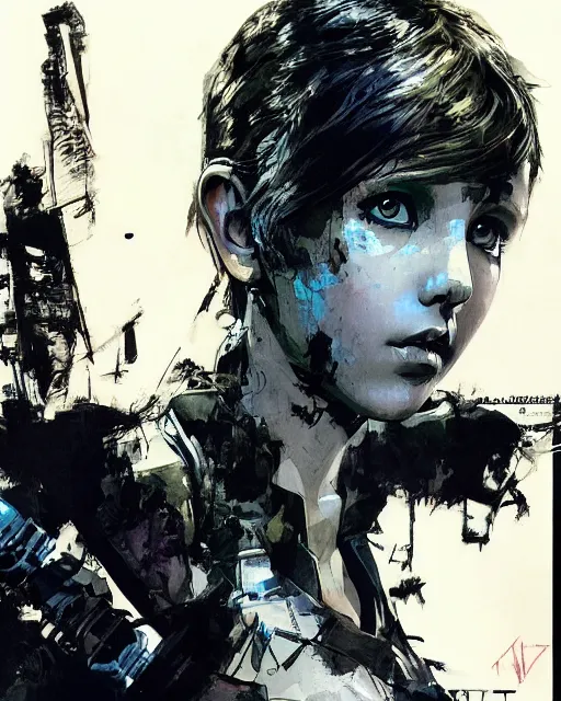 Image similar to millie bobby brown by yoji shinkawa