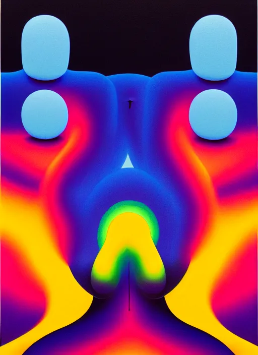 Image similar to duality of men by shusei nagaoka, kaws, david rudnick, airbrush on canvas, pastell colours, cell shaded, 8 k,